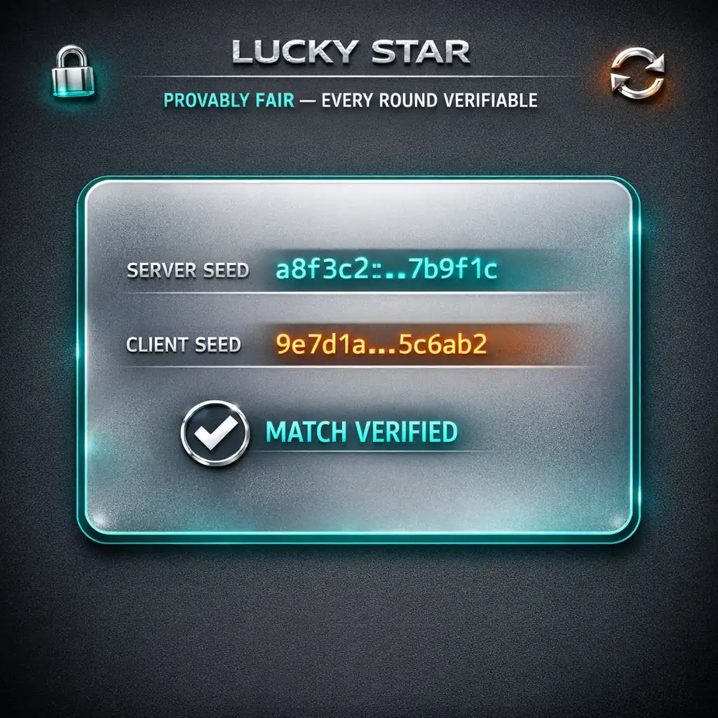Lucky Star Aviator provably fair verified transparent luckystars.in India